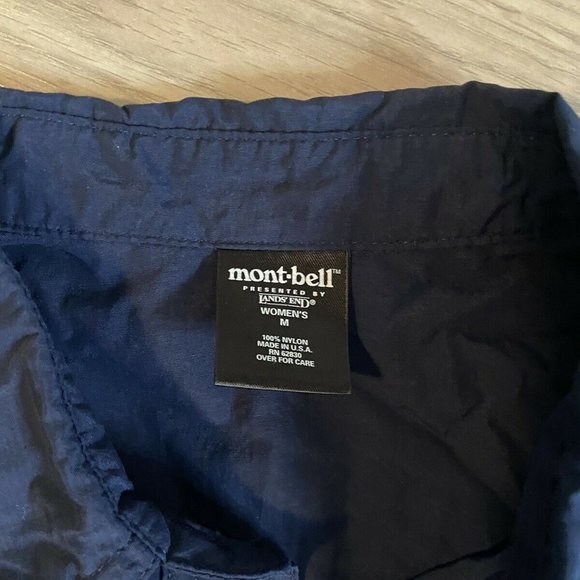 MONTBELL for Lands End M Button Front Fishing Shirt Deep Navy Blue - Picture 5 of 5